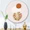 Designart - Tropical Palm Leaf & Abstract Geometry Shapes II - Modern Metal Circle Wall Art